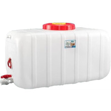 Water Storage Tank with Faucet, Large Capacity FoodGrade Plastic Rain Barrel for Outdoor Irrigation