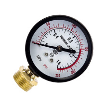2 Inch Radial Pressure Gauge with Luminescent Dial, Corrosion Resistant Housing for Precise Measurement