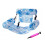 Pool Float Chair with Adjustable Recline and Breathable Mesh, Botanical Pattern Inflatable Lounge 1