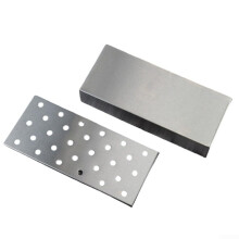 BBQ Smoker Box 12 Inch Stainless Steel Wood Chip Box for Grill with Hinged Lid Enhanced Flavor