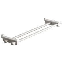 Radiator Towel Rail 19.7in HeatResistant DoublePanel White Towel Hanger For Towels, Clothes, Toys