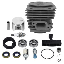 Kit cilindro pistone di ricambio per motosega con rivestimento Nikasil, 47 mm, lega di zinco ad alta durezza, durevole, lunga durata, accessori