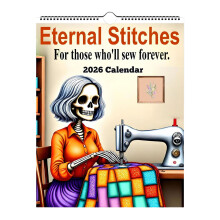 Stilvoller Wandkalender für 2026 mit dickem Papier und