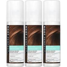 3 x 75ml Root Perfect Instant Root Concealer Spray - Medium Brown