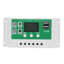 PWM solladdningsregulator, 12V/24V automatisk spänning, dubbelt omvänd strömskydd, litiumjärnfosfat, bly-syrabatterikompatibilitet