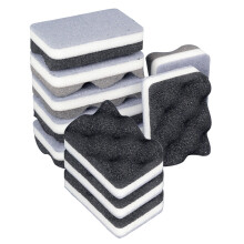 Esponja de lavar louça dupla face, esponja de limpeza para cozinha, esponja de lavar louça fina com design que não risca, alta absorção, 3