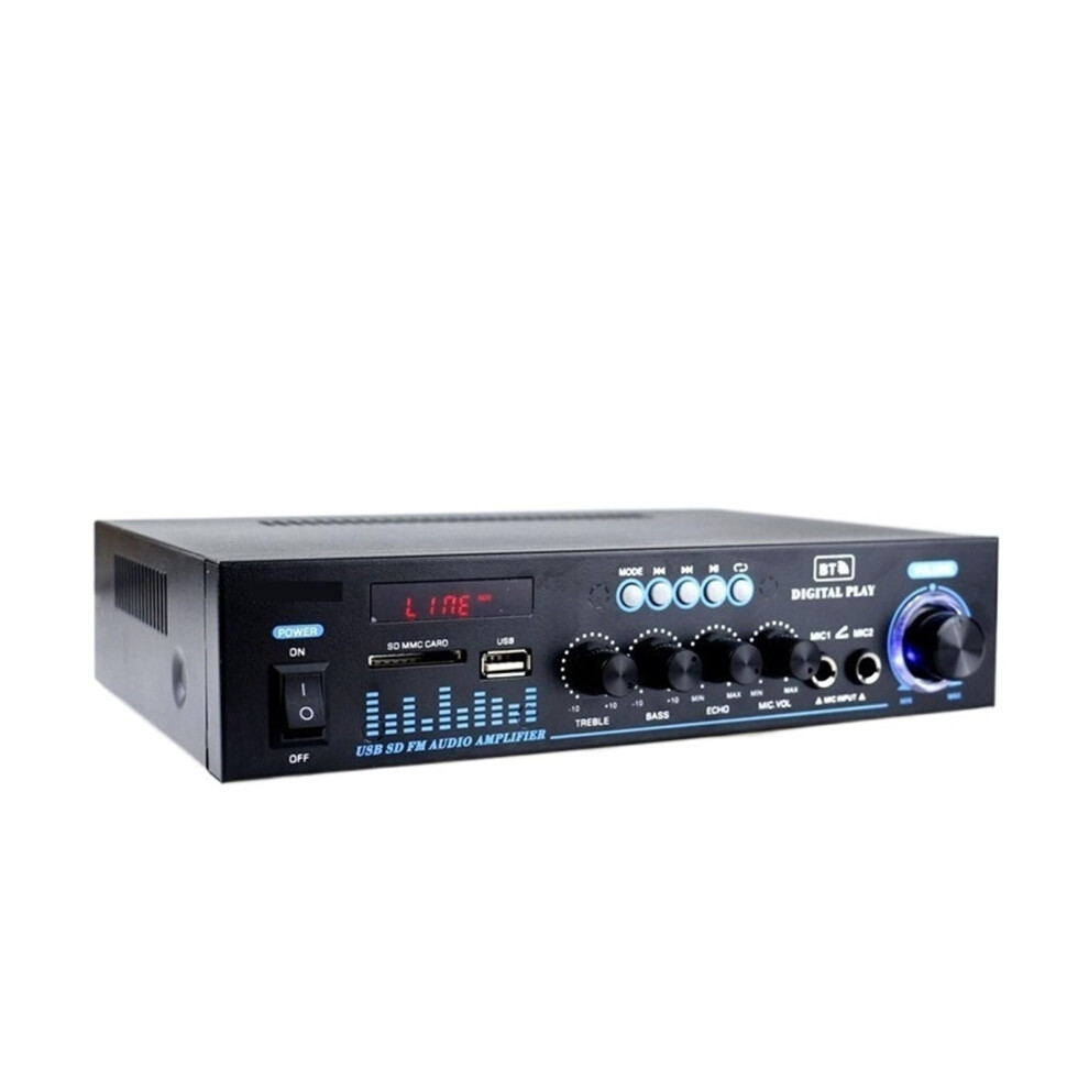 Player Audio Power Amp Bluetooth-Compatible Home And Car Amplifier With Equalizer And Digital Decoder Features 9119770685421