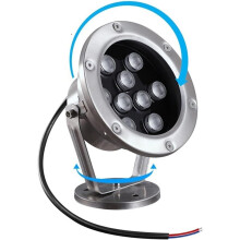 LED Underwater Light 6W 12V Red Waterproof Stainless Steel Spotlight for Pool Pond Fountain