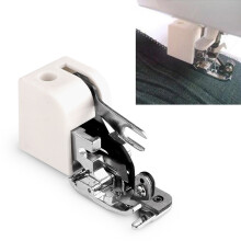 Pied-de-biche avec coupe-fil latéral intégré pour points de surjet, accessoire de simulation de point de surjet pour machines à coudre à tige
