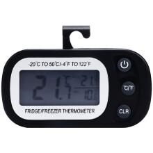 Monitor de temperatura para refrigerador interior y exterior, termómetro digital para refrigerador con gran pantalla LCD y diseño impermeable,