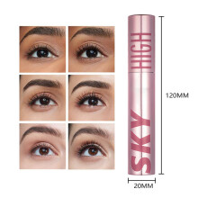 Wimperntusche für lange Wimpern, wasserfest, wischfest, verlängernd mit Faserformel, für voluminöses und verdichtendes Wimpern-Make-up den ganzen