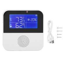 Slimme hygrometer-thermometer met wifi-connectiviteit, voorzien van een 3,9-inch LCD-scherm met achtergrondverlichting en ondersteuning voor een