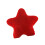 Five Pointed Star Pillow Throwing Pad Short Plushes-Red 1