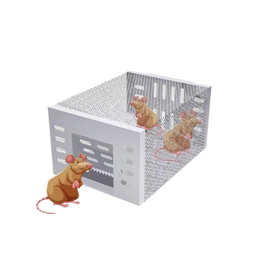 Large Automatic Rat Trap Cage with Sliding Door,  Sensitivity, Galvanized Metal MultiCatch