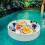 Oversized Floating Pool Tray with Extra Large Capacity, Durable Rattan Serving Bar for Pool Parties, White 3