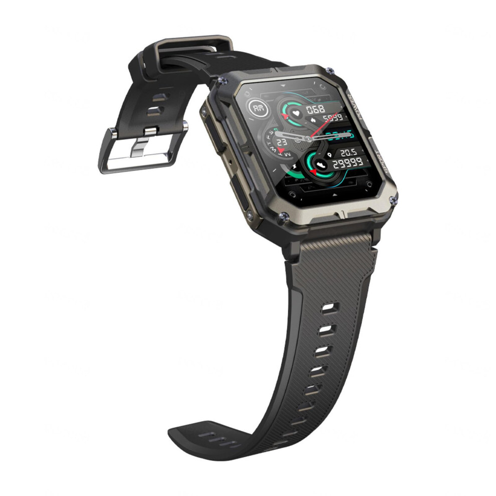 Work Watches For Men Heavy Duty Smartwatch 1.83In Ip68 Android Ios 24/7 Hr Spo2 Bp Sleep 120 Sports C200729 Black 9119770687302