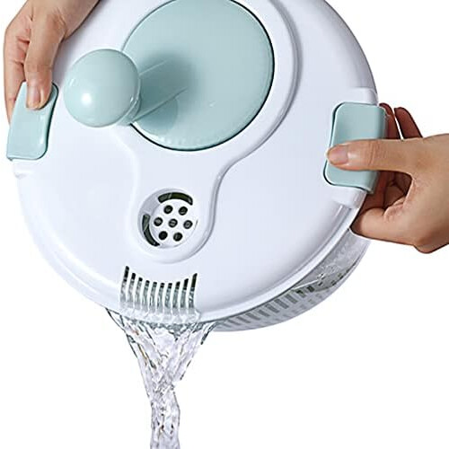 Salad Spinner with Bowl  Large Capacity Lettuce Spinner for Kitchen with Secure Lid and Rotating Handle 2