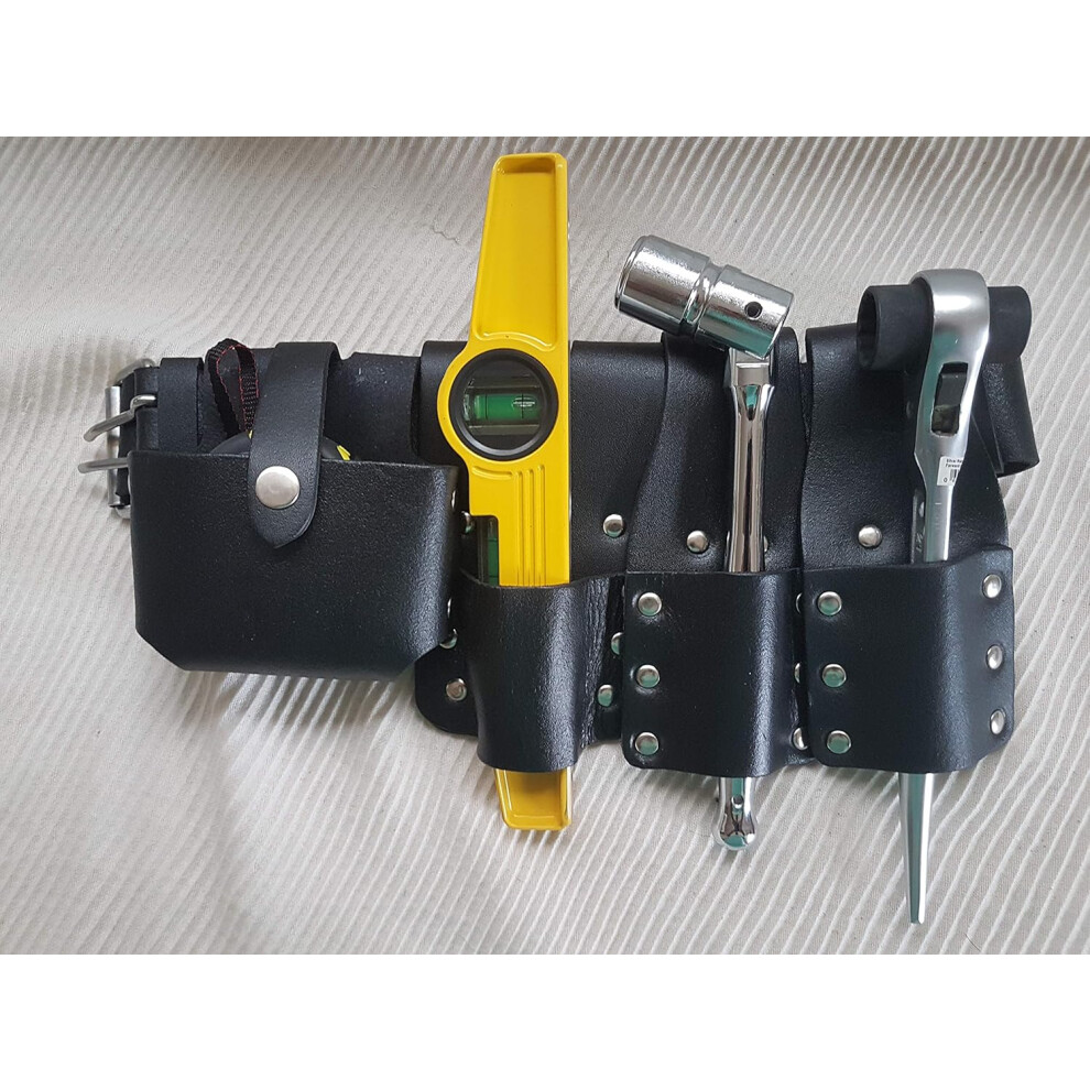 Bbi Ltd Bbi Leather Scaffold Tool Belt Complete Kit Black