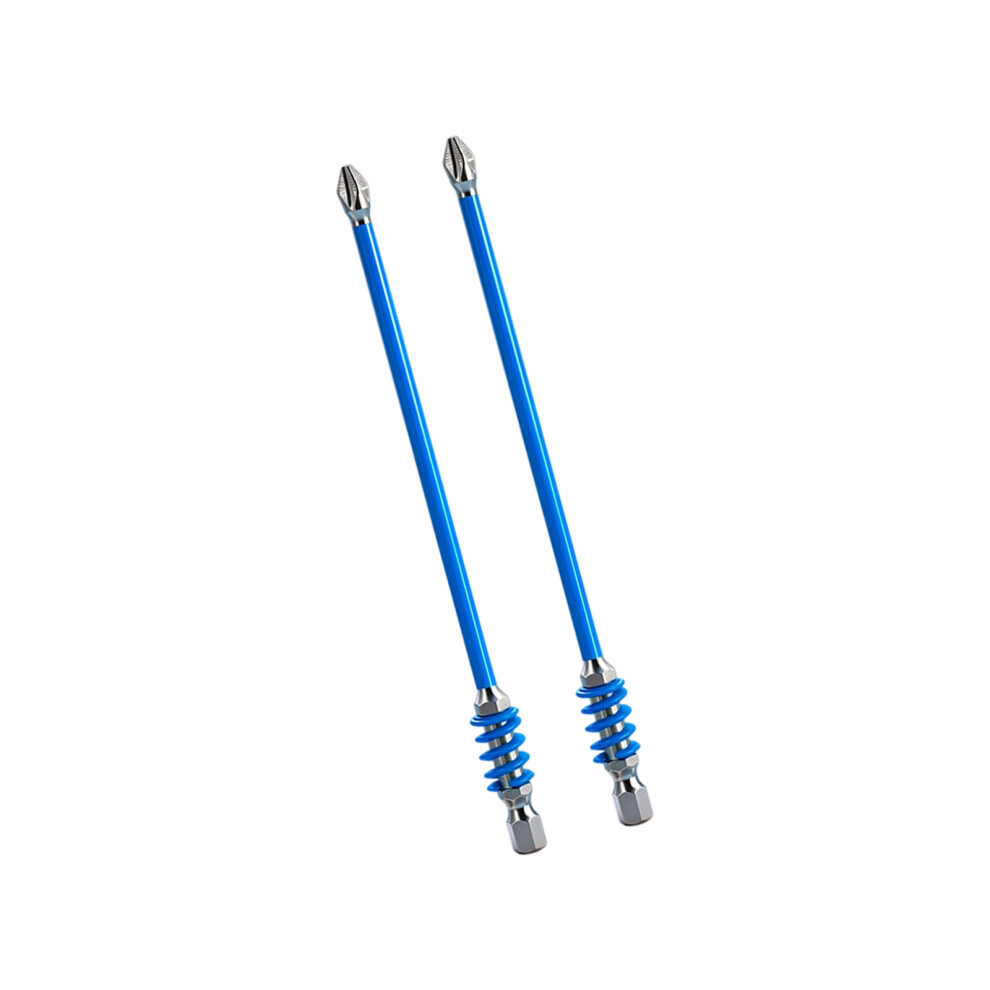 2Pcs Quick Change Spring Bit 6.35Mm Antislip Design-150Mm 7754001025458