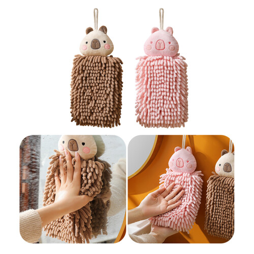 Serviette à main sur le thème Capybara, microfibre-Poudre tendre 2