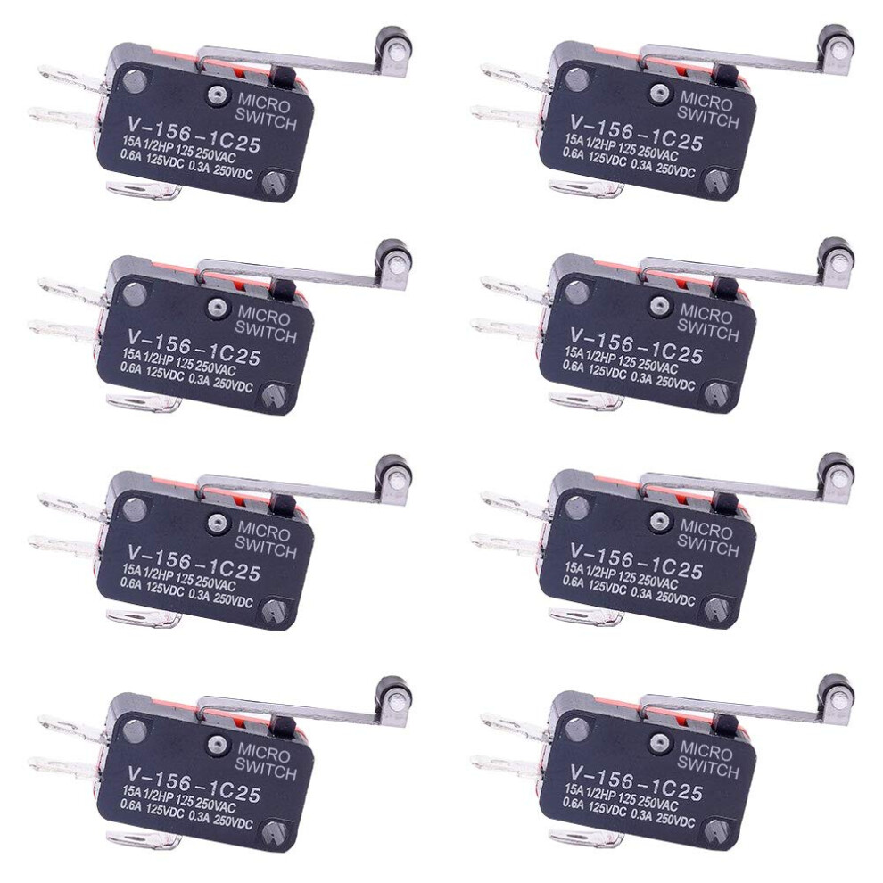 High Sensitivity Micro Limit Switch, Compact And Durable Limit Switch With Quick Connect Disconnect For Precise Control In Mechanical Systems (8Pcs) 9198585064607