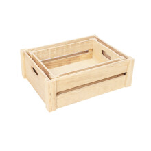 Rustic Wooden Crates For Storage And Decor Natural Wood Box With Handles Multi Purpose Organizer Christmas Party Decorations Reusable PVC Materials El