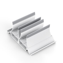 Verticale laptopstandaard voor op het bureau, ruimtebesparende organizer, multifunctionele bestekhouder met verstelbare houder, dubbele sleuf,