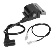 Bobina de ignição compatível com motosserras, design durável em metal e borracha, com filtro de combustível e vela de ignição. Peças de