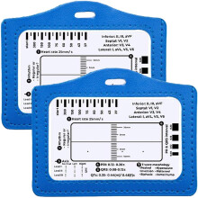 Pack Of 2 Ecg 7 Step Ruler, Ekg Ruler, Measuring Card, Pocket Card Set With Card Holder For Students Paramedics