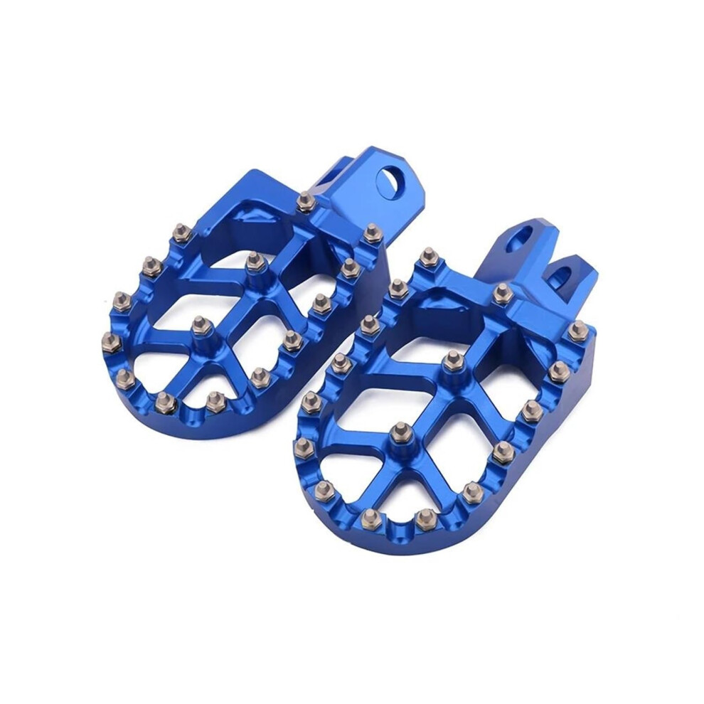 Antislip Motorcycle Foot Pegs For Suzuki Drz400 Rm125 Rm250 Offroad Durable Steel Blue 9119770691569