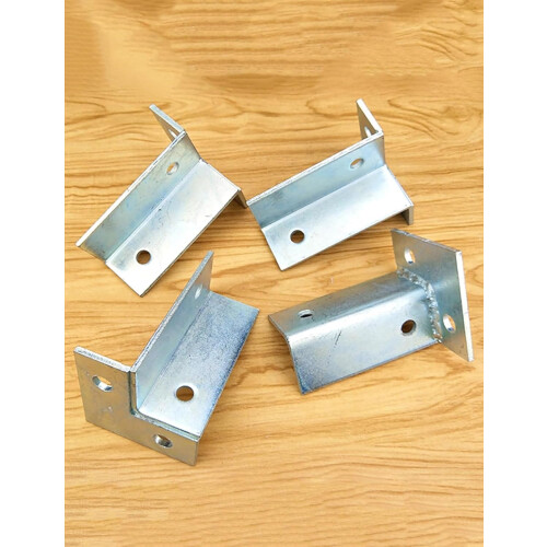 4pcs Cold Galvanized Adjustable Deck Post Base Brackets for Wood Fence Pergola Weatherproof Support 2