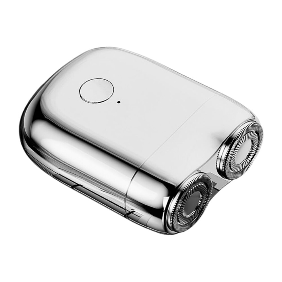 Electric Shaver for Men Waterproof IPX7 USB Rechargeable Compact Pocket Size Travel Razor Silver
