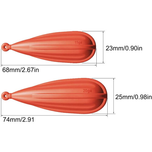 Fishing Casting Practice Plug Rubber Baitcasting Practice Plug For Improving Casting Skill, 5/6Piece Set, 5/7/10/12/15/20g 2