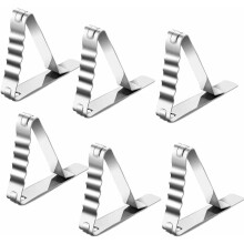 Clips de acero inoxidable de alta calidad para manteles de picnic, pesas para manteles de exterior con diseño flexible, fáciles de usar que
