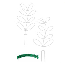 Piquet de Support pour plantes, petit treillis de jardin-Blanc