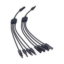 Voděodolný solární konektor IP67, odbočka Y 4 na 1, paralelní adaptérový kabel pro solární panely, krimpovací svorkovnice, odolný