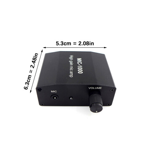 1 Set MIC-1000 High Sensitive Mic Amplifier 3.5mm Input 1000 2