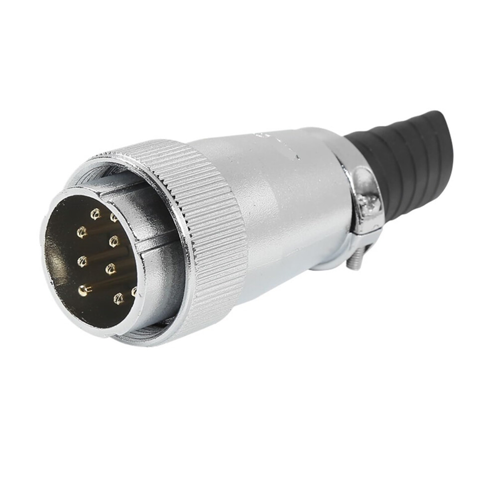 Ws32 11 Pin Male Aviation Plug Connector With Secure Multicore Connectivity And Finish Silver 9426802811889