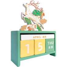 Blocco da scrivania decorativo, calendario riutilizzabile e facile da usare per l'arredamento di casa e ufficio (verde)