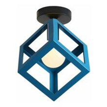Hanging Lamp E26 Base, Exquisite Material Square Geometric Design, For Living Rooms Bedrooms Cafes