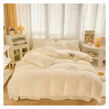 Bed Sheets Set King Fittde, Soft Double Duvet Cover Set With Sheets, Breathable Bedding, Fitted King Sheet Included