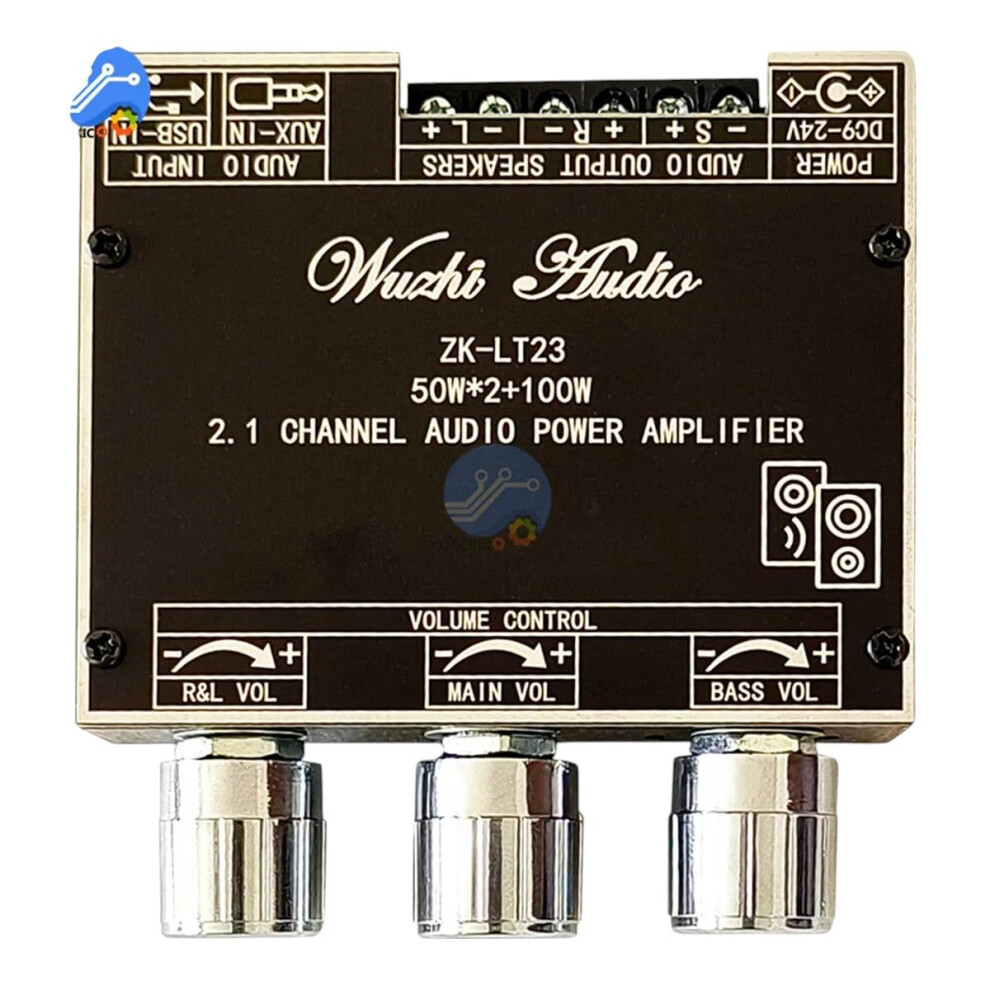 Bluetooth 5.1 Audio Amplifier Board 2.1 Channel 15W2+30W Tws Subwoofer App Control 9189345584138