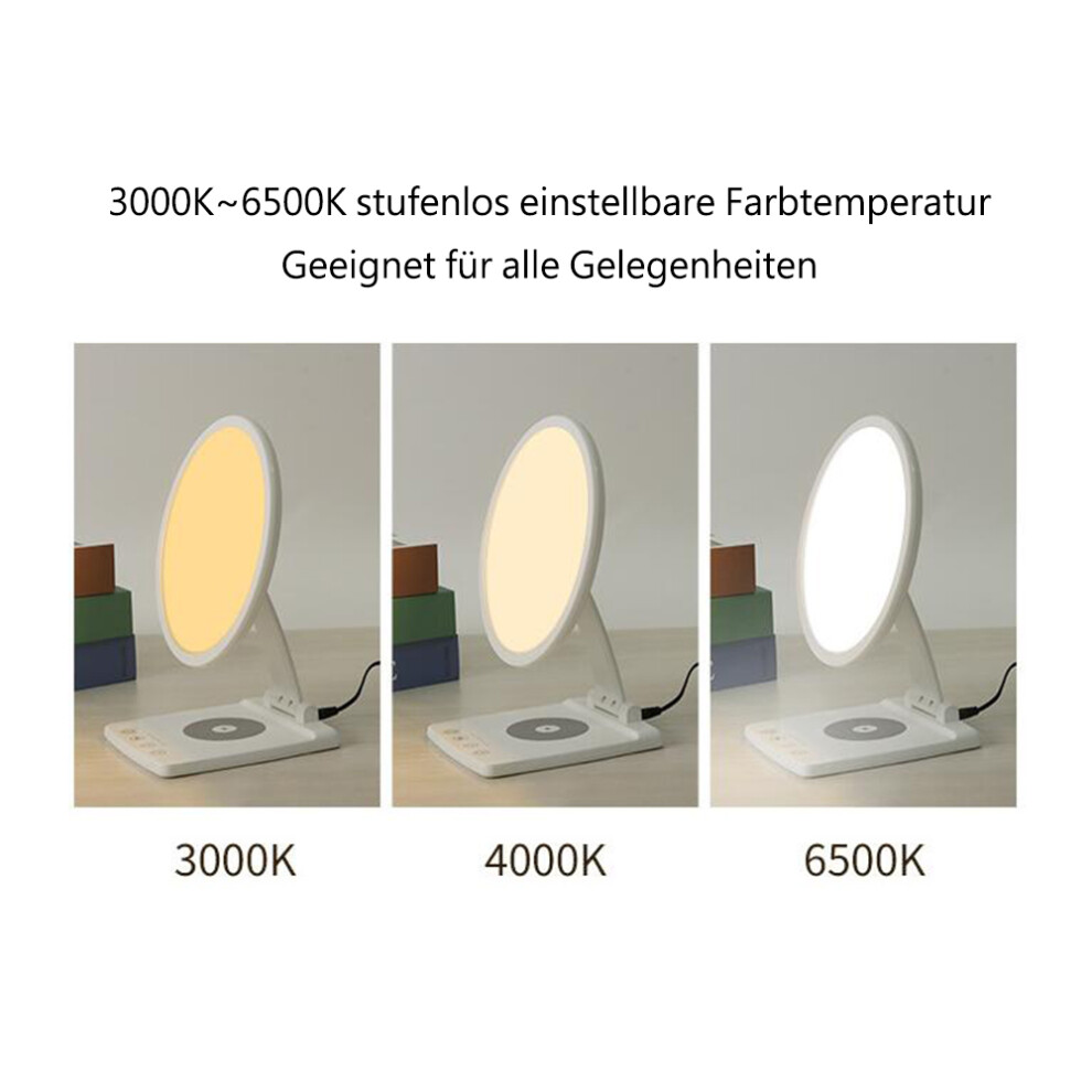 Illuminating Beauty Companion: 10,000 Lux Light Therapy Magnifier, Portable & Foldable With Wireless Rechargeable Battery For Your Vanity Area
