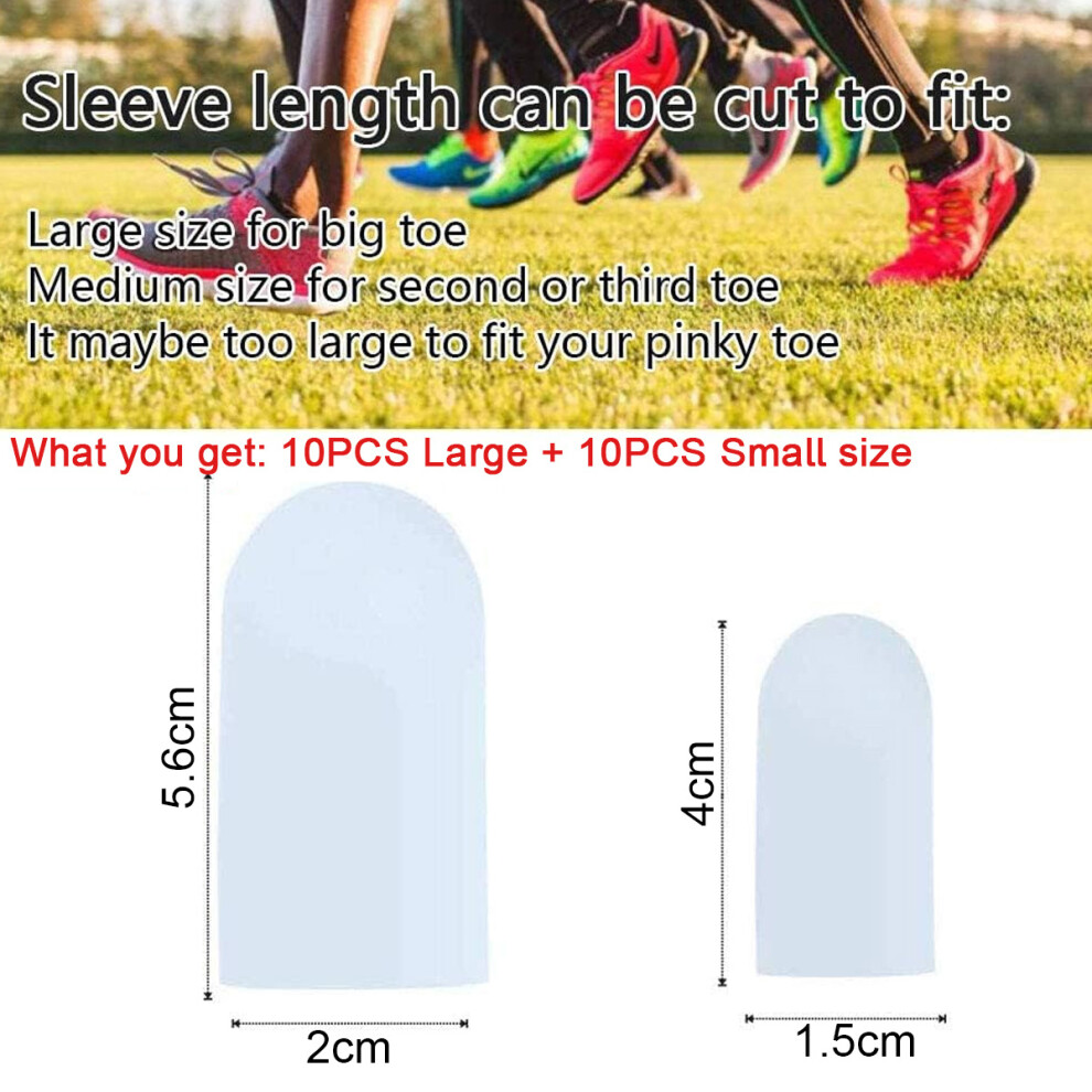 Unisex Toe Sleeve Protectors, Finger Protection For Corns, Blisters, Calluses, Overlapping, Hammertoes, Instant Relief With Soft Gel Material,