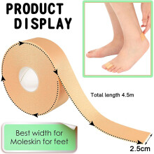 Apósitos cómodos para ampollas y pies, rollos adhesivos para la prevención de ampollas, almohadillas de espuma suave para reducir la fricción,