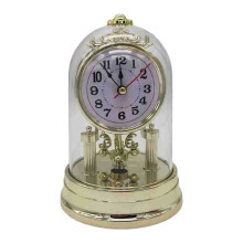 Horloge de bureau en plastique rétro, décoration européenne-Or