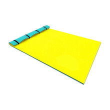 70.8x21.6in XPE Foam Floating Water Mat with Powerful Buoyancy for Lake and Pool, Yellow Blue