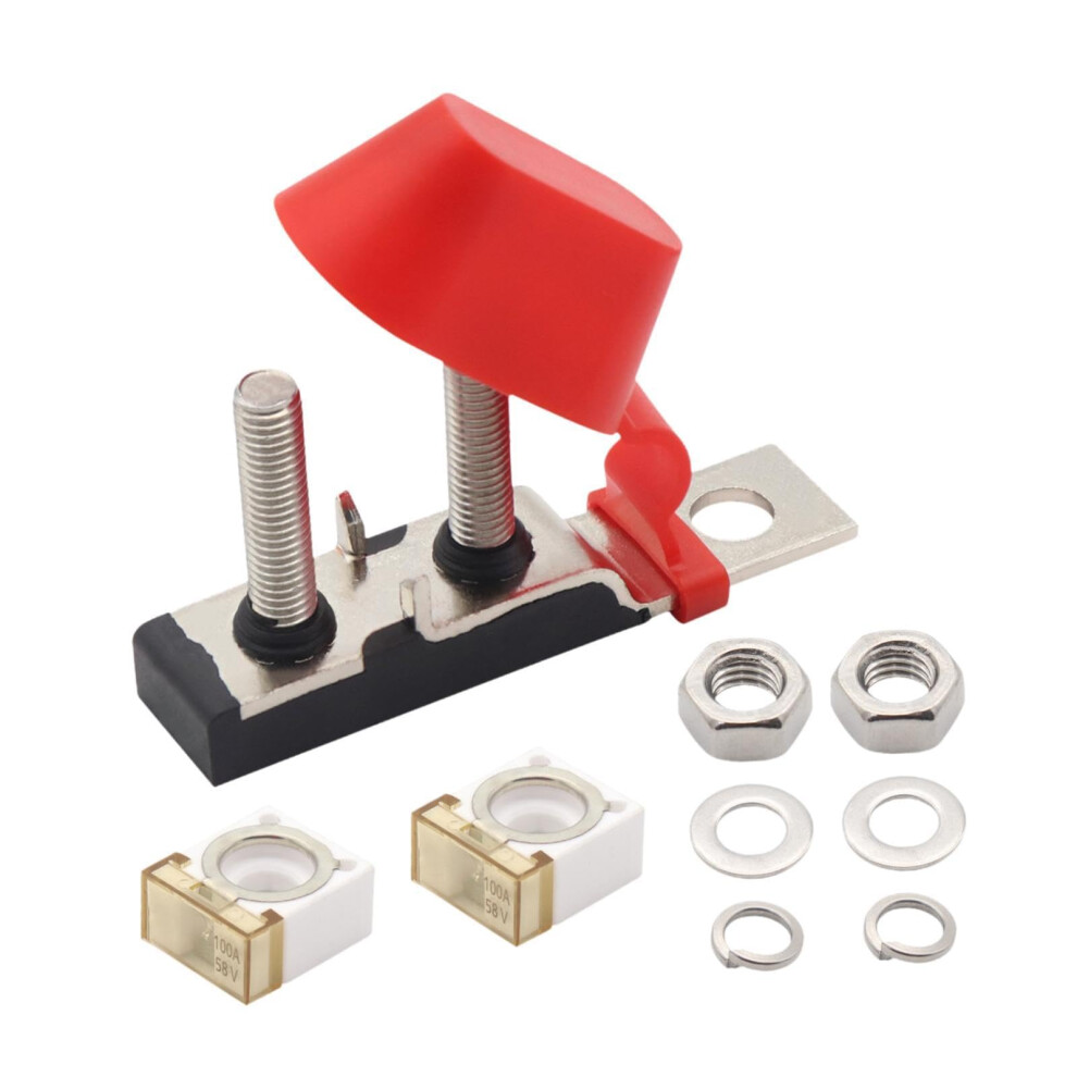 Mrbf Terminal Fuse Block With Dual Studs 100A 58V Automotive Marine Copper Fuse Holder For Car Rv Boat 9001264931858
