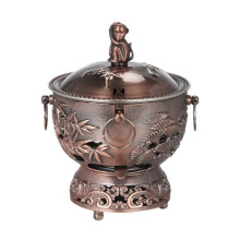 Copper Hot Pot Charcoal Shabu Cooker Red Copper 18x22cm Efficient Heating Easy Clean