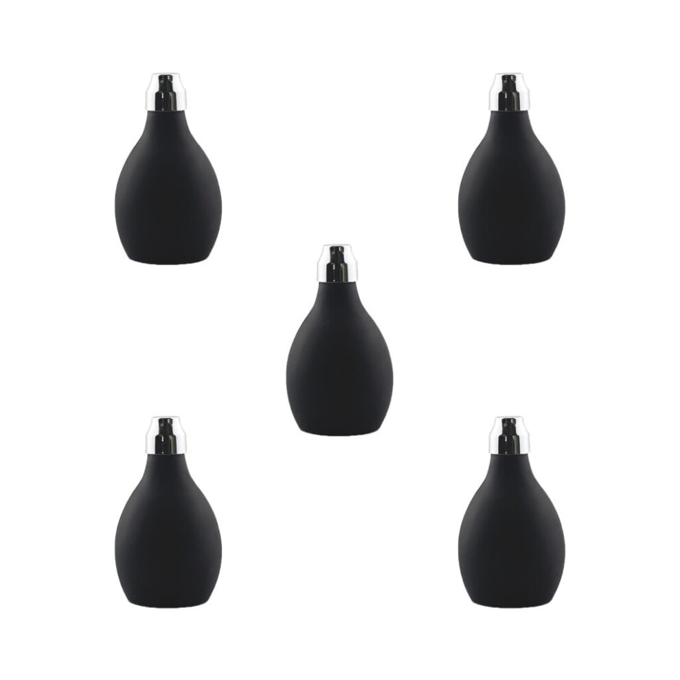 Black Empty Powder Spray Bottle Refillable Cosmetic Spray Bottle Waterproof Hair Fiber Applicator 5Piece